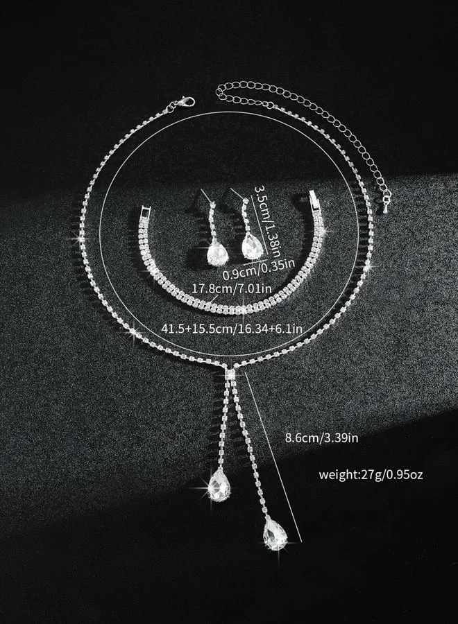 Take Two  3-Piece Embellished Necklace, Bracelet And Earrings Jewelry Set for Women | Best Price UAE